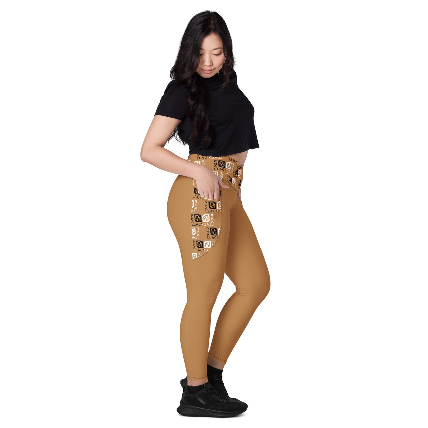 Phallacy Balance Designer Crossover Leggings w/ Pockets