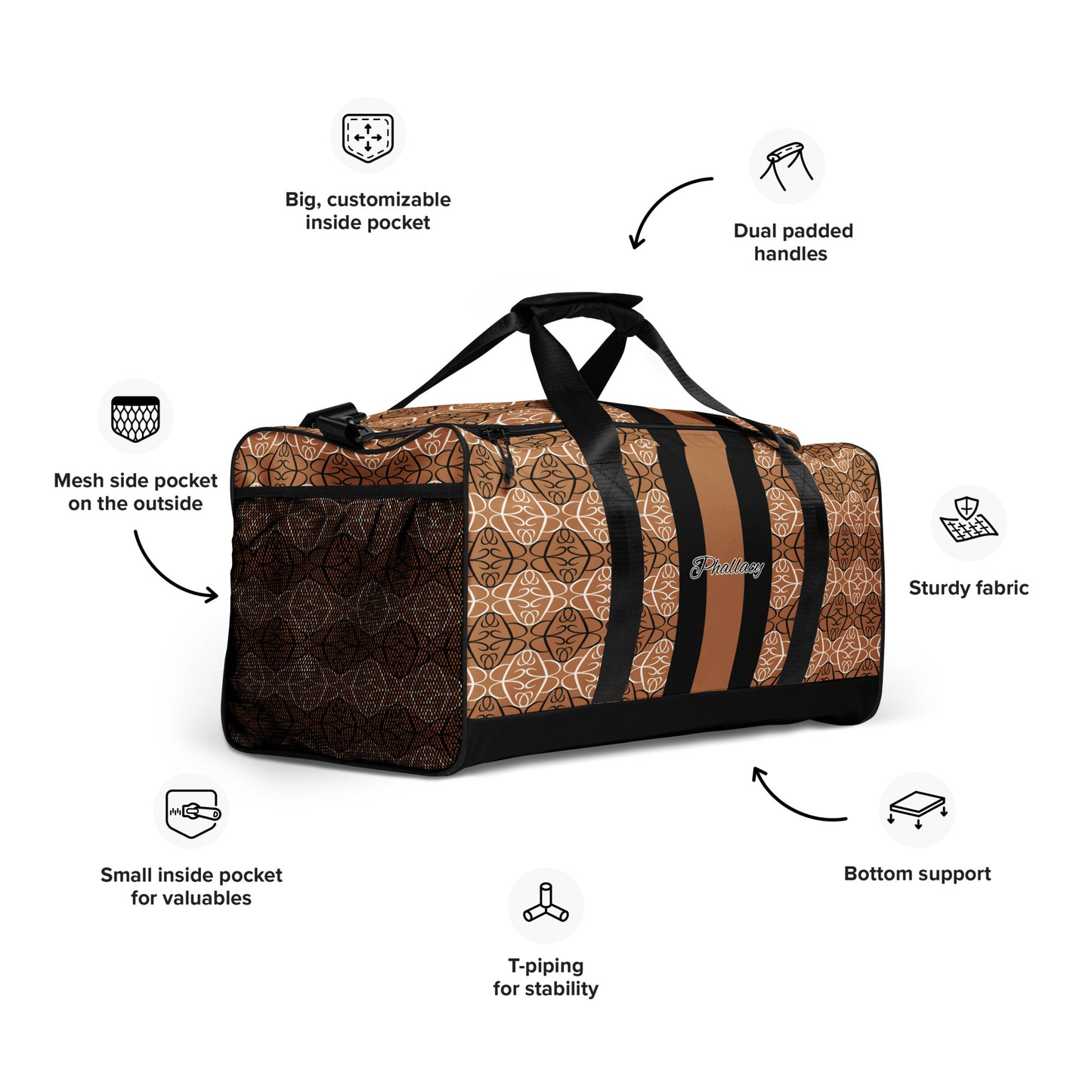 Phallacy Players Designer Duffle Bag