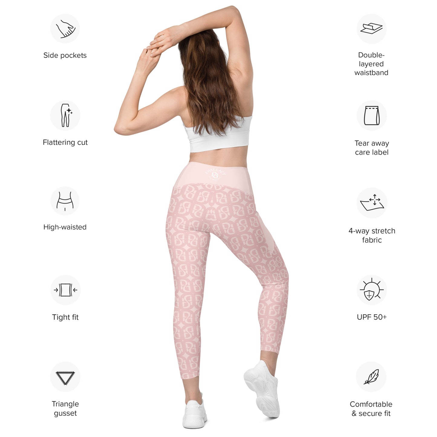 Phallacy Monogram Designer Leggings w/ Pockets