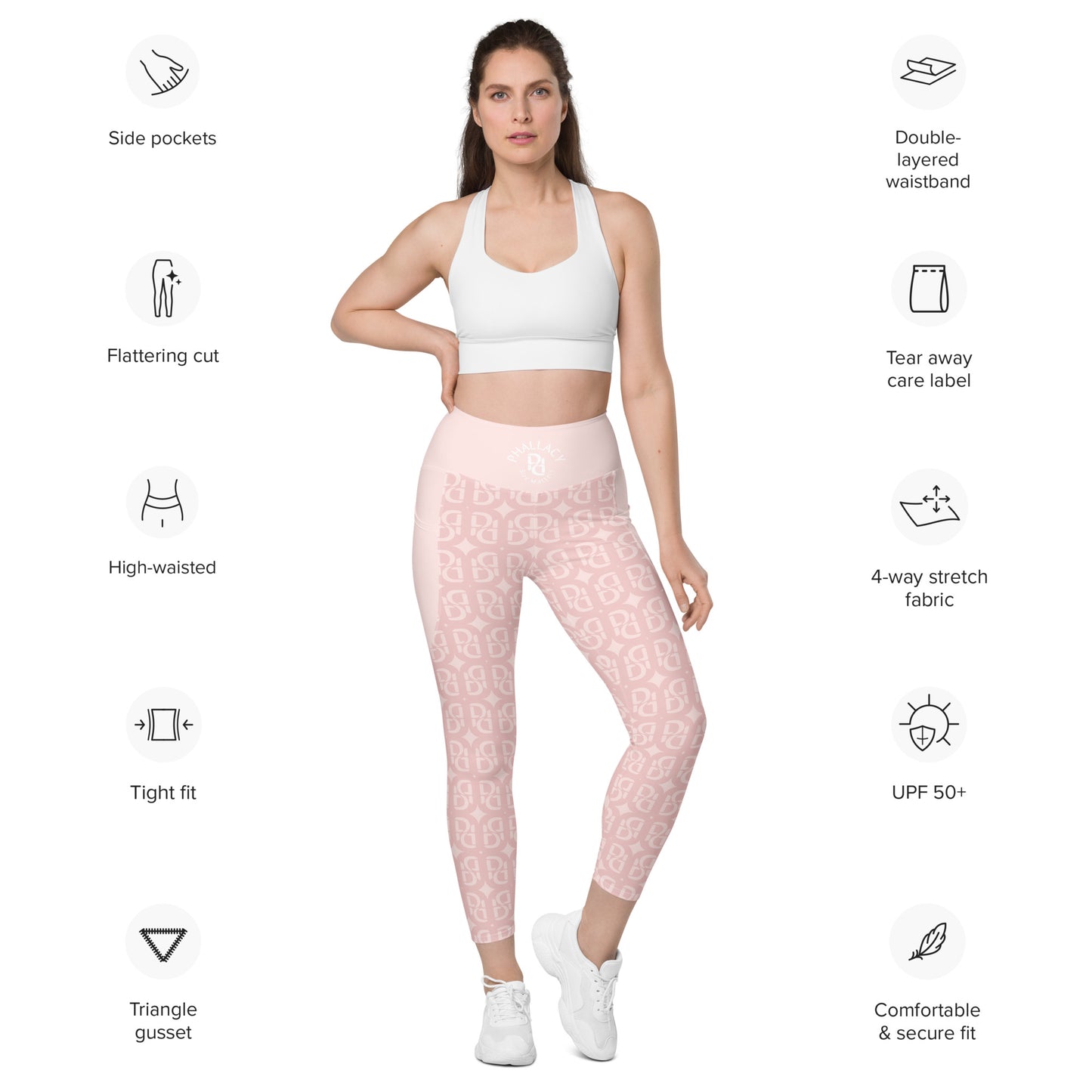 Phallacy Monogram Designer Leggings w/ Pockets