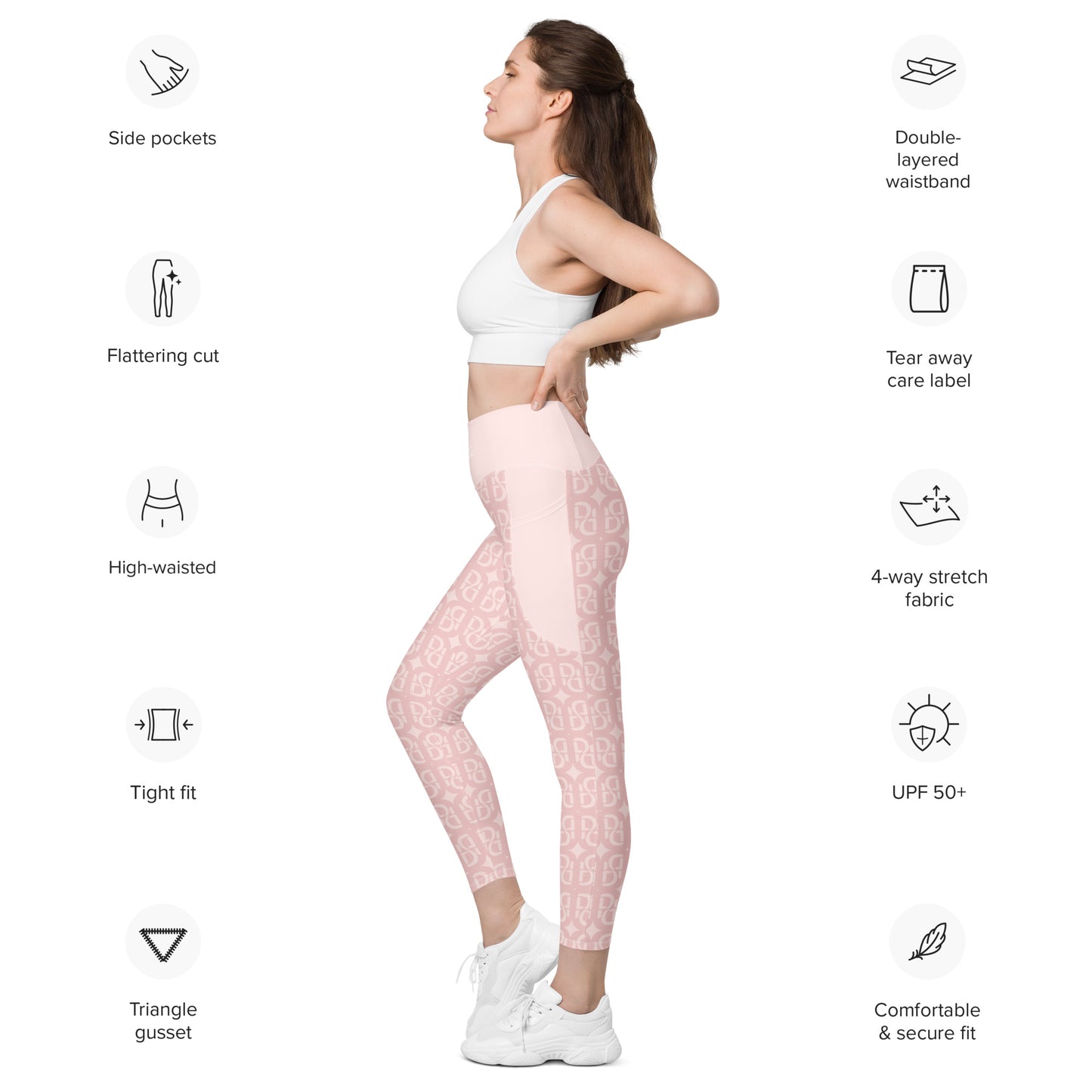 Phallacy Monogram Designer Leggings w/ Pockets