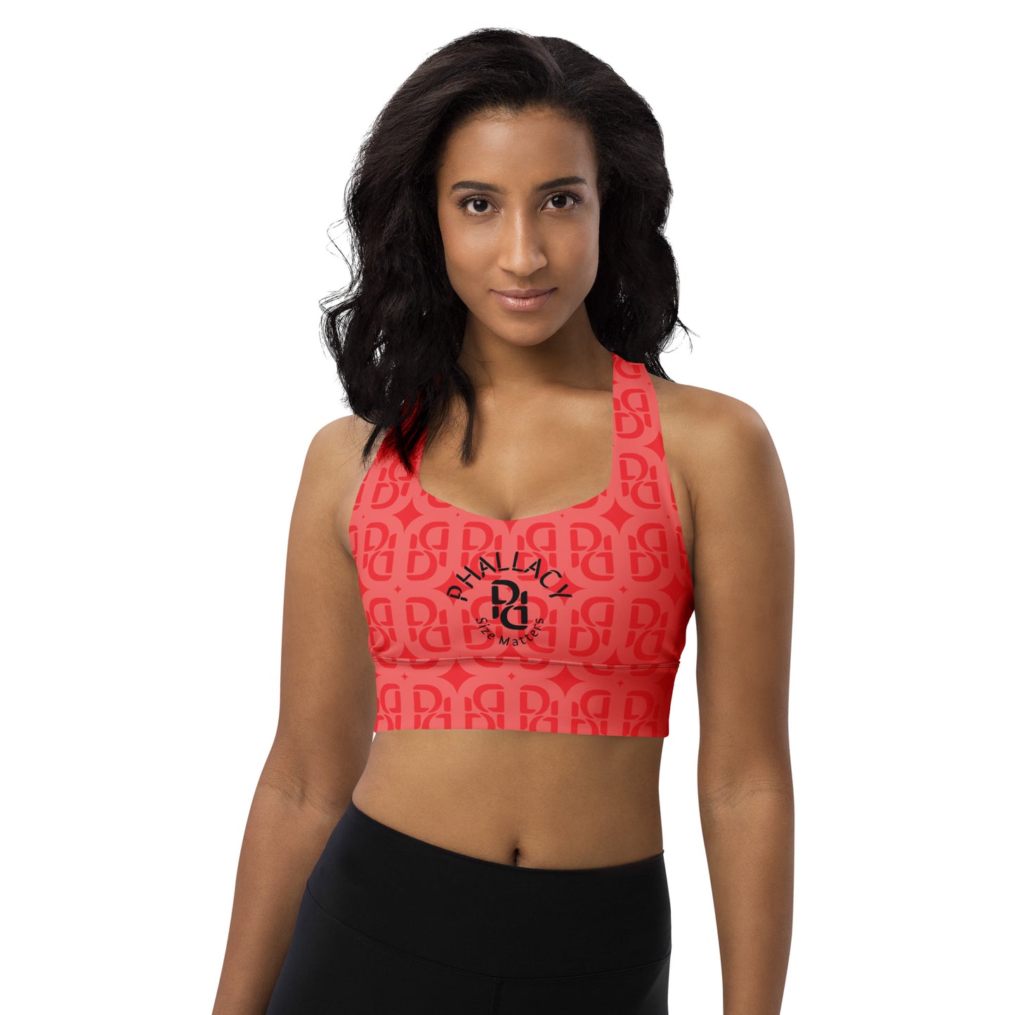 Phallacy Monogram Designer Longline Sports Bra