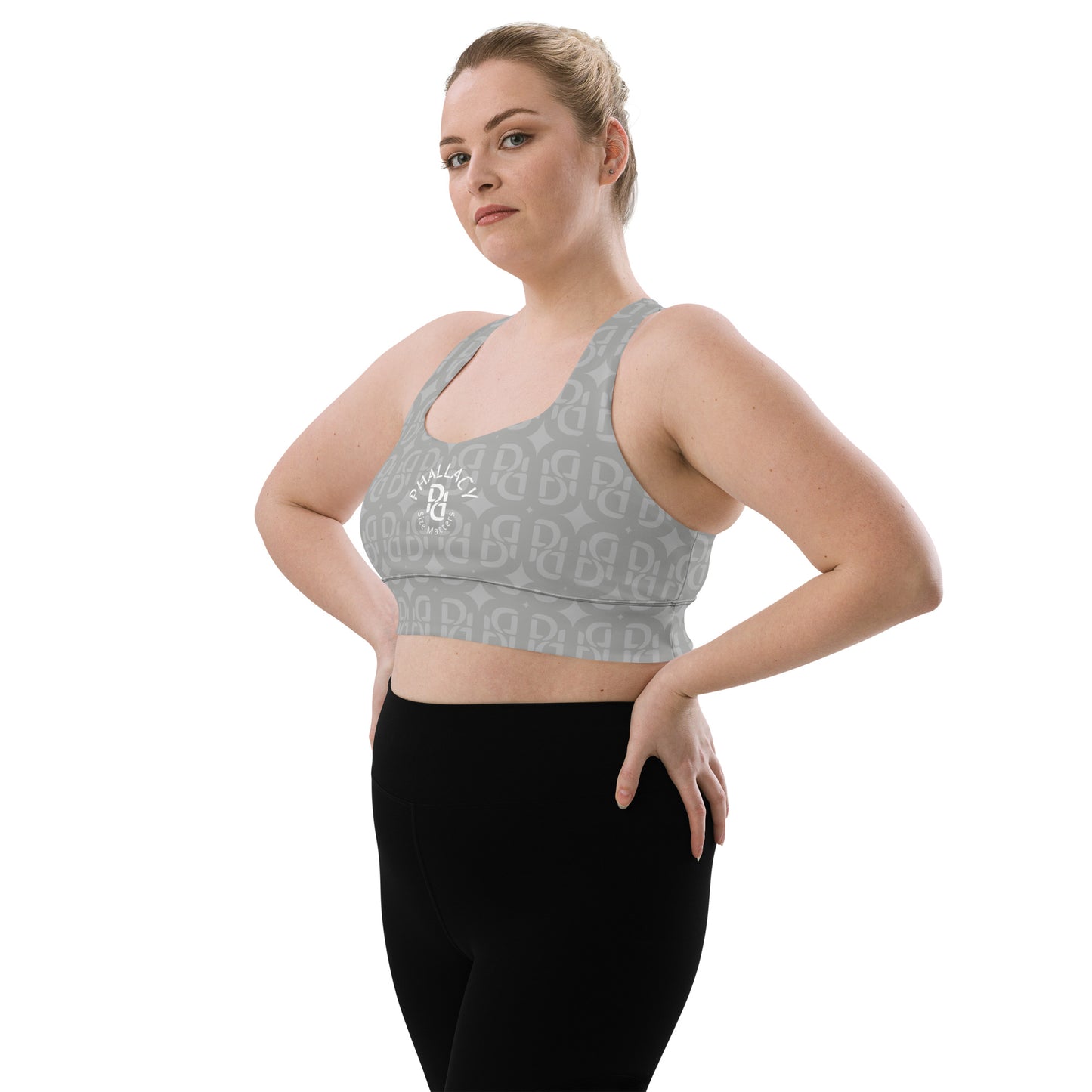 Phallacy Monogram Designer Longline Sports Bra