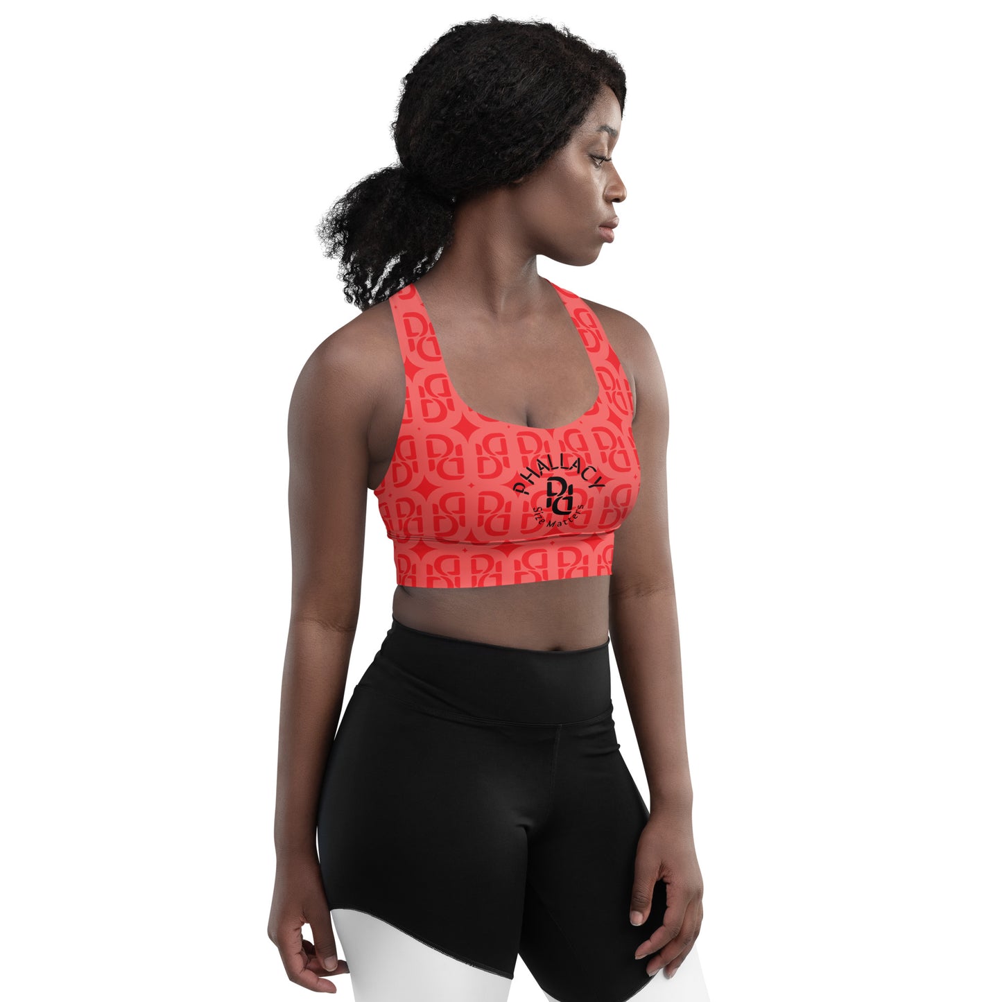 Phallacy Monogram Designer Longline Sports Bra