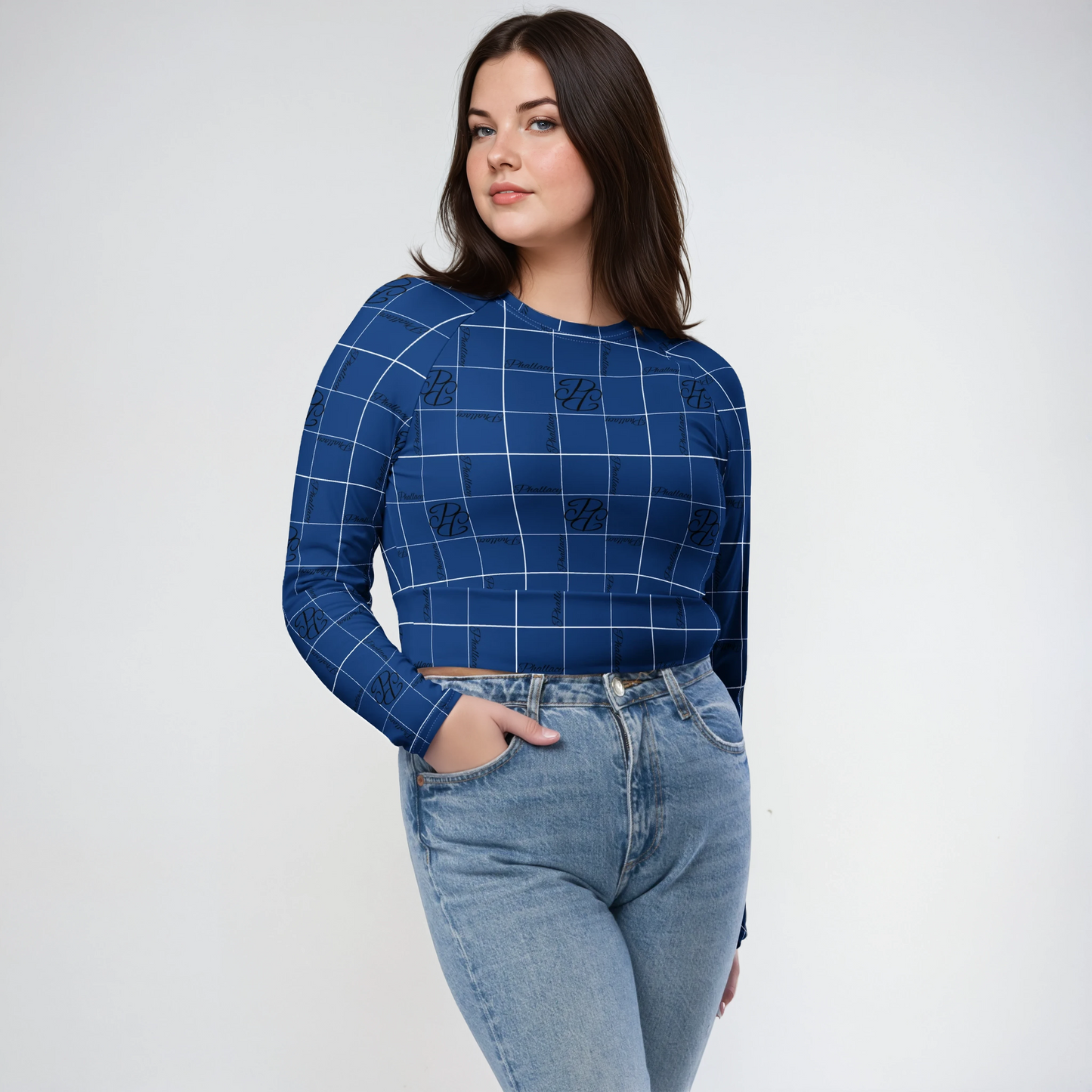 Phallacy Balance Designer Women's Long-sleeve Crop Top