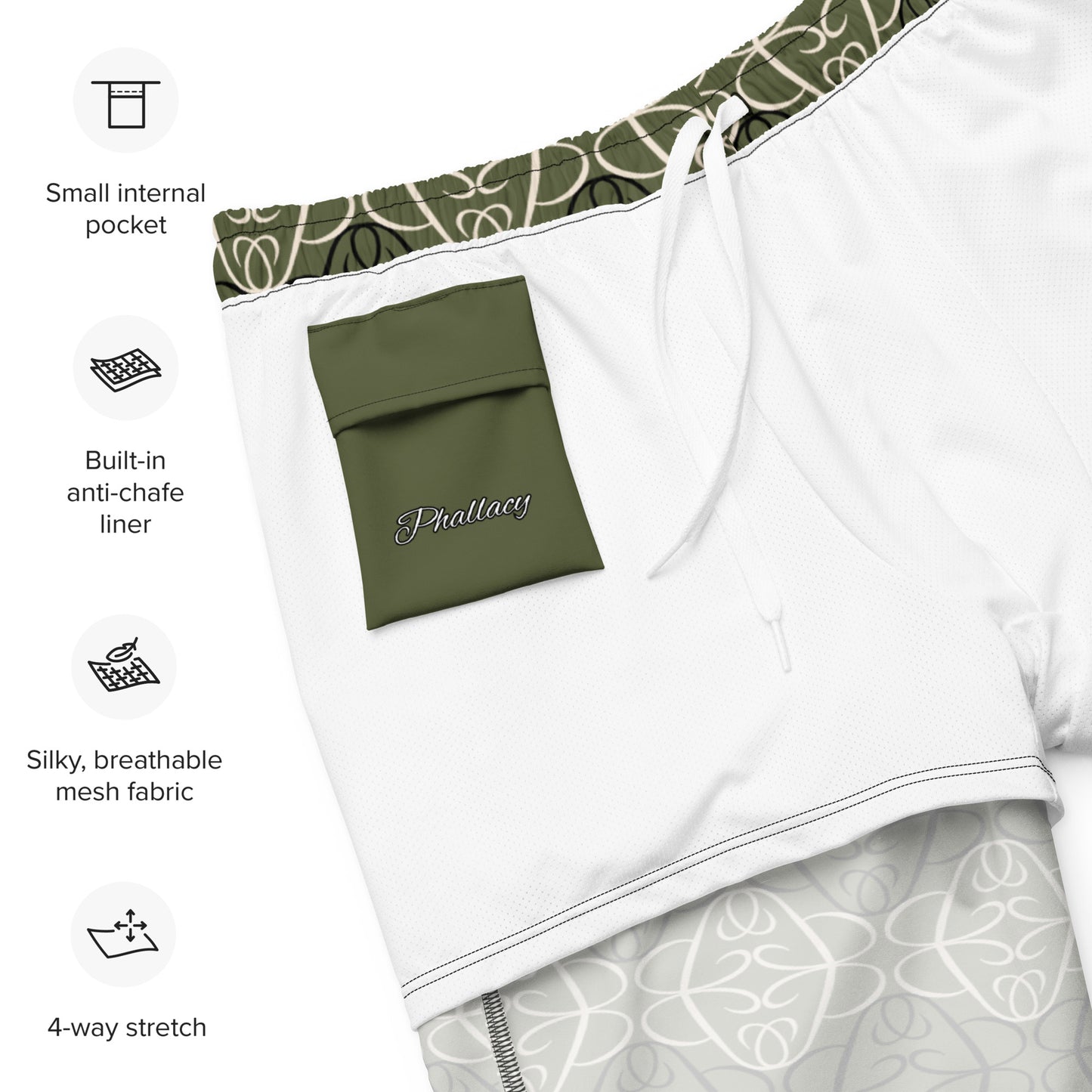 Phallacy Players Designer Swim Trunks