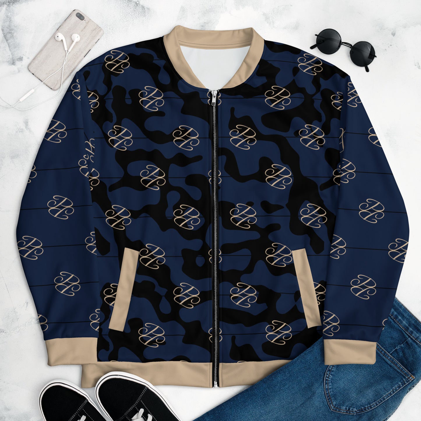 Phallacy Camo Designer Unisex Bomber Jacket
