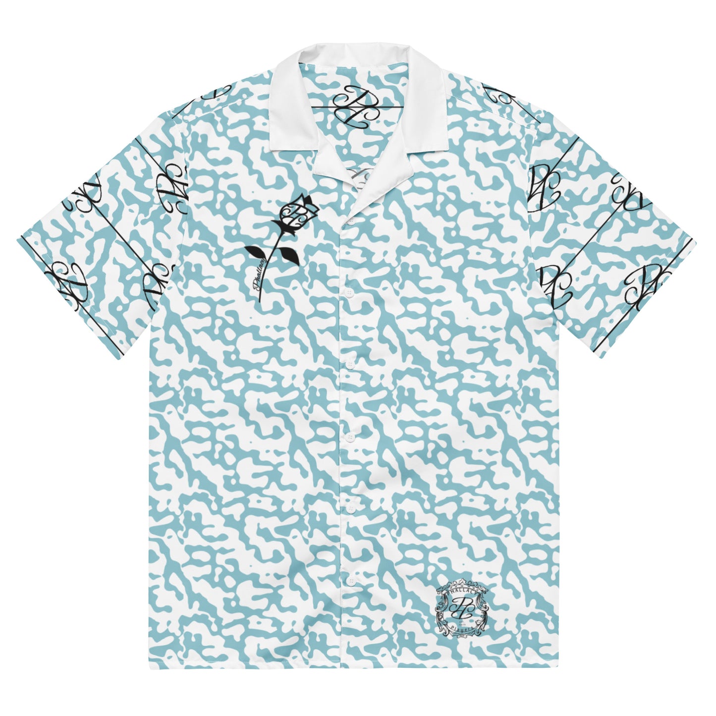 Phallacy Players Camo Designer Unisex Button Up Shirt