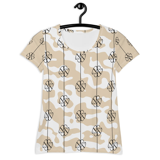 Phallacy Players Camo Designer Women's Athletic Tee
