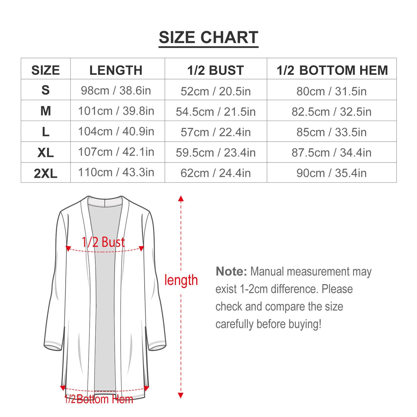Phallacy Yin-Yang Designer Mid-Length Cardigan