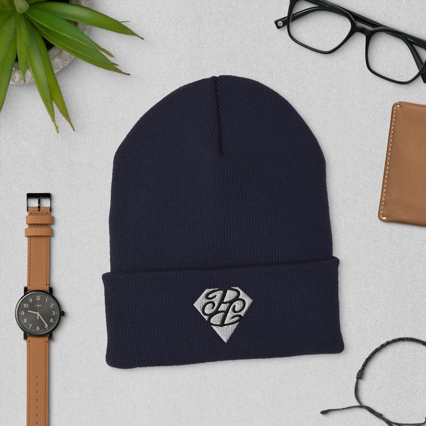 Phallacy Diamond Cuffed Beanie (Embroidery)