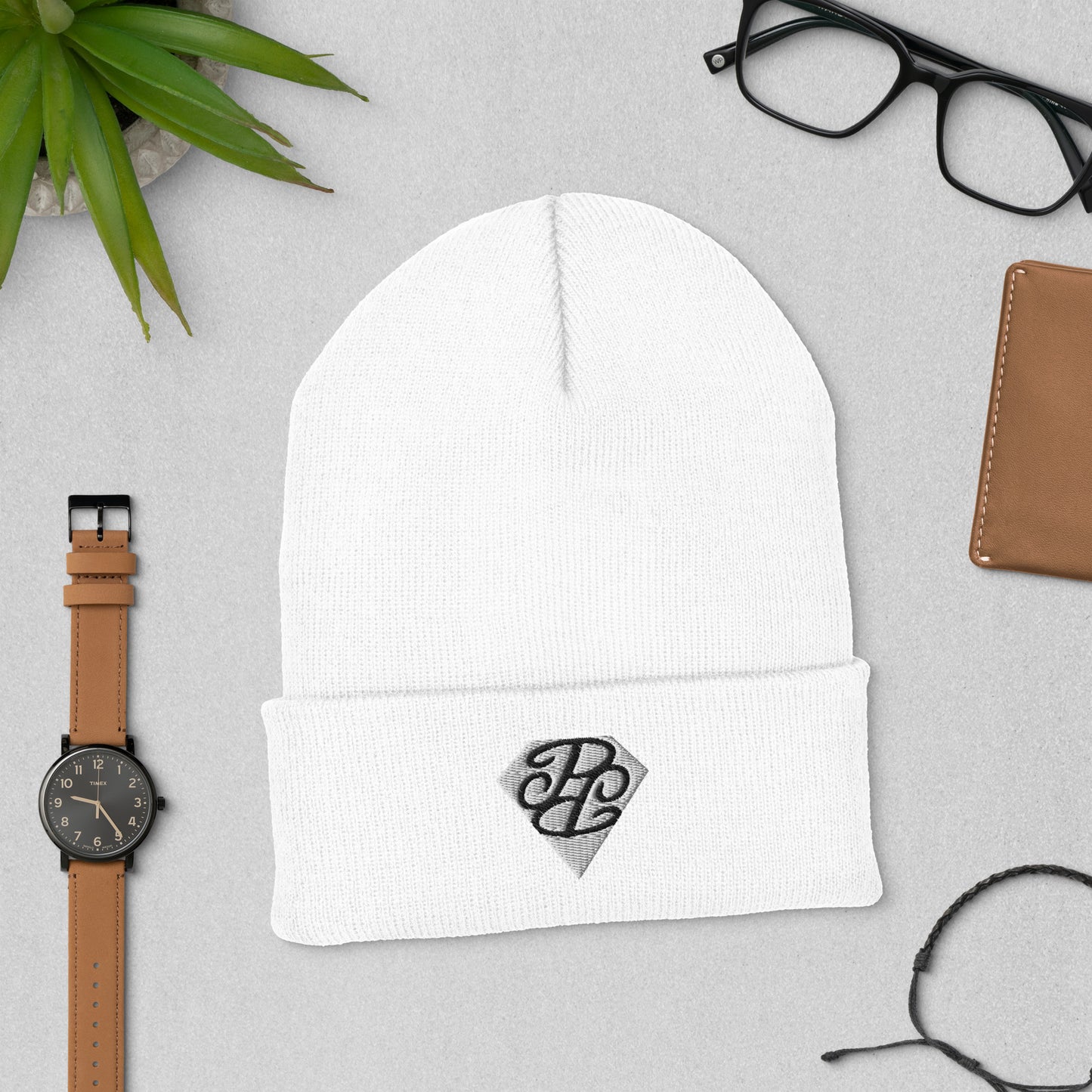 Phallacy Diamond Cuffed Beanie (Embroidery)
