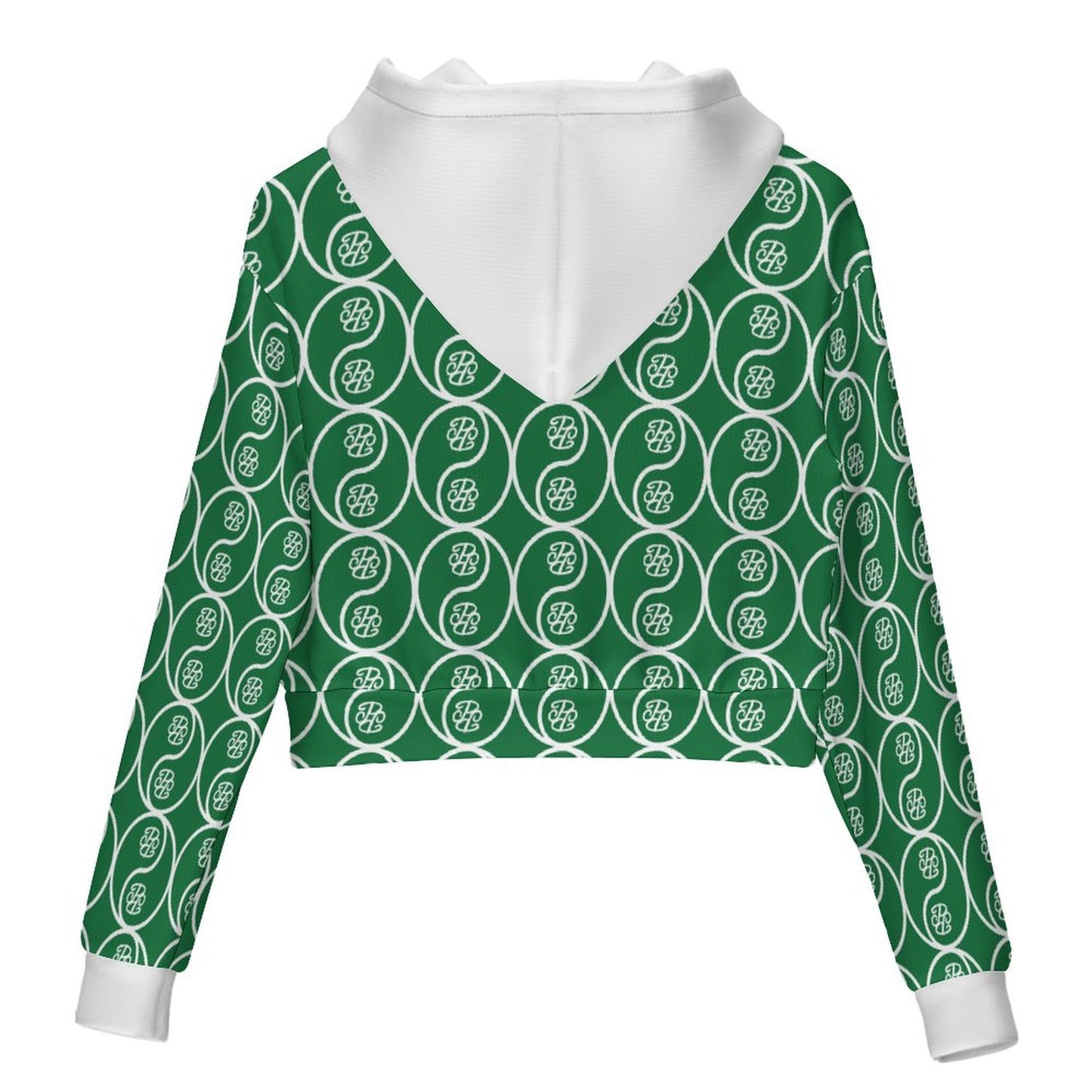 Phallacy Yin-Yang Designer Cropped Hoodie