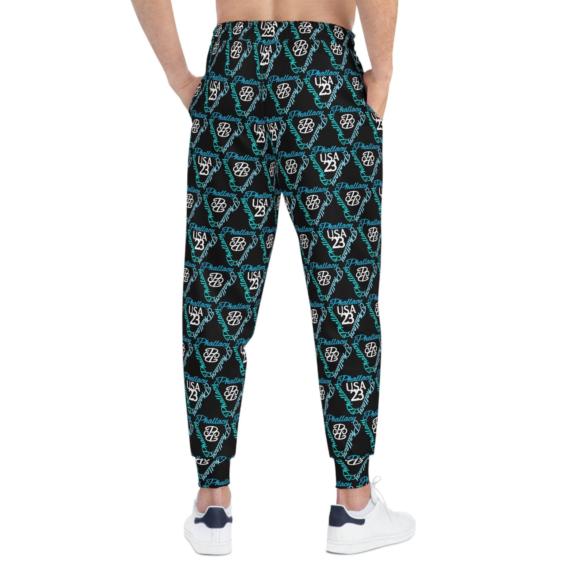 Men's All Over Print High Fashion Workout Pants with Pocket Details for Stylish Fitness