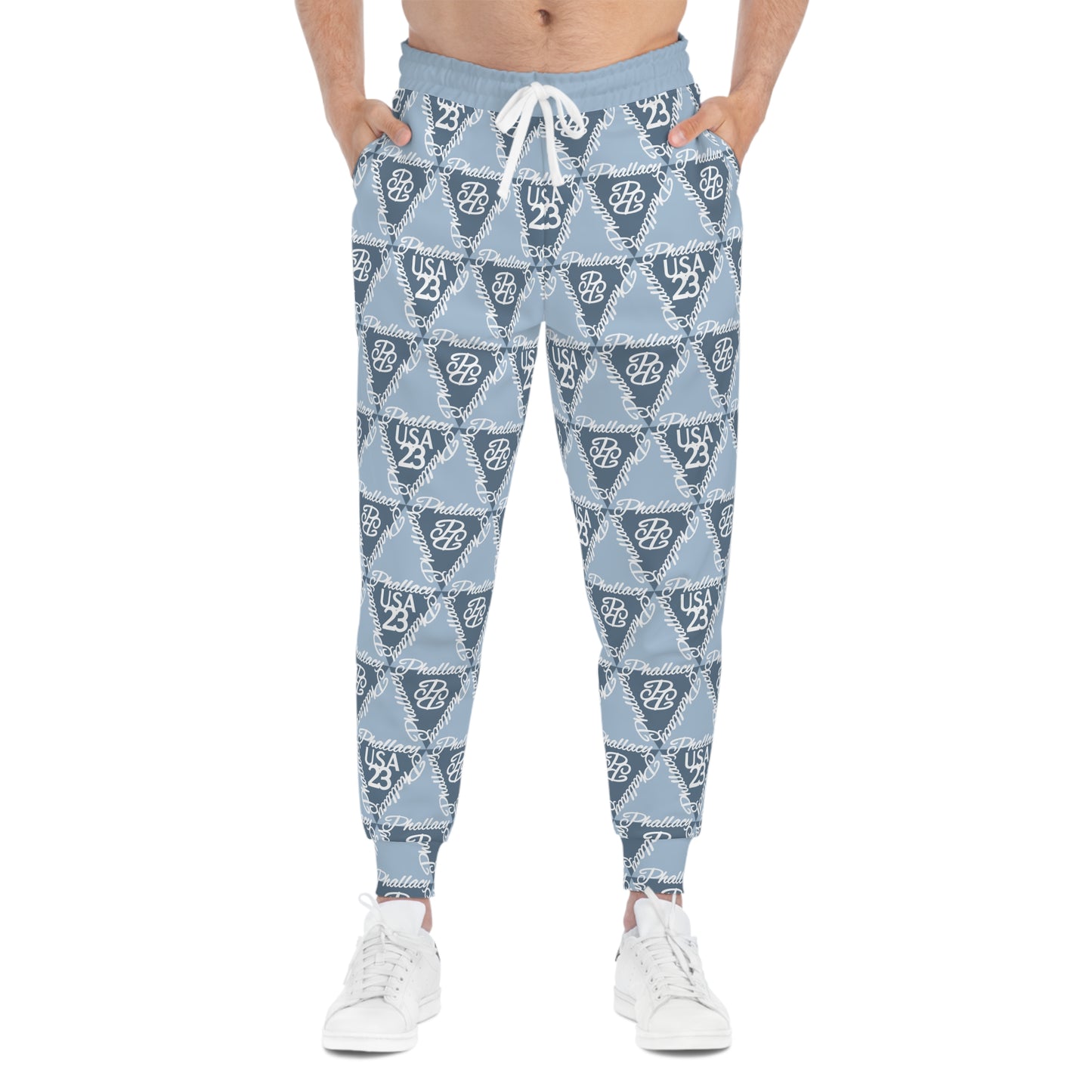 Men's all over print joggers featuring a USA design, perfect luxury activewear joggers for men
