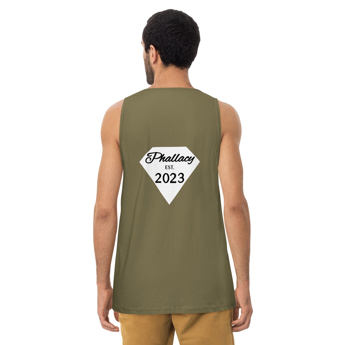 Phallacy Diamond Men’s Premium Tank Top (Embroidery)