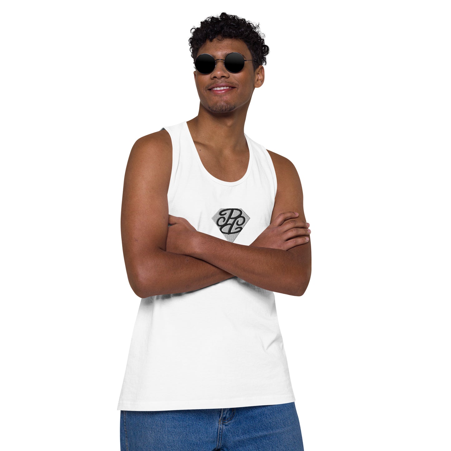 Phallacy Diamond Men’s Premium Tank Top (Embroidery)
