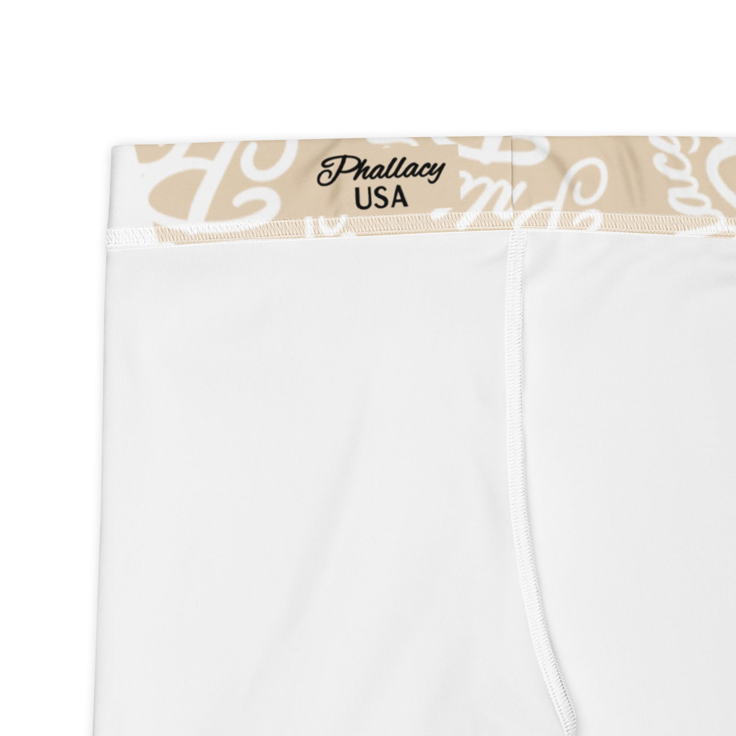 Designer monogram capri leggings in white with stylish waistband for comfortable fashion
