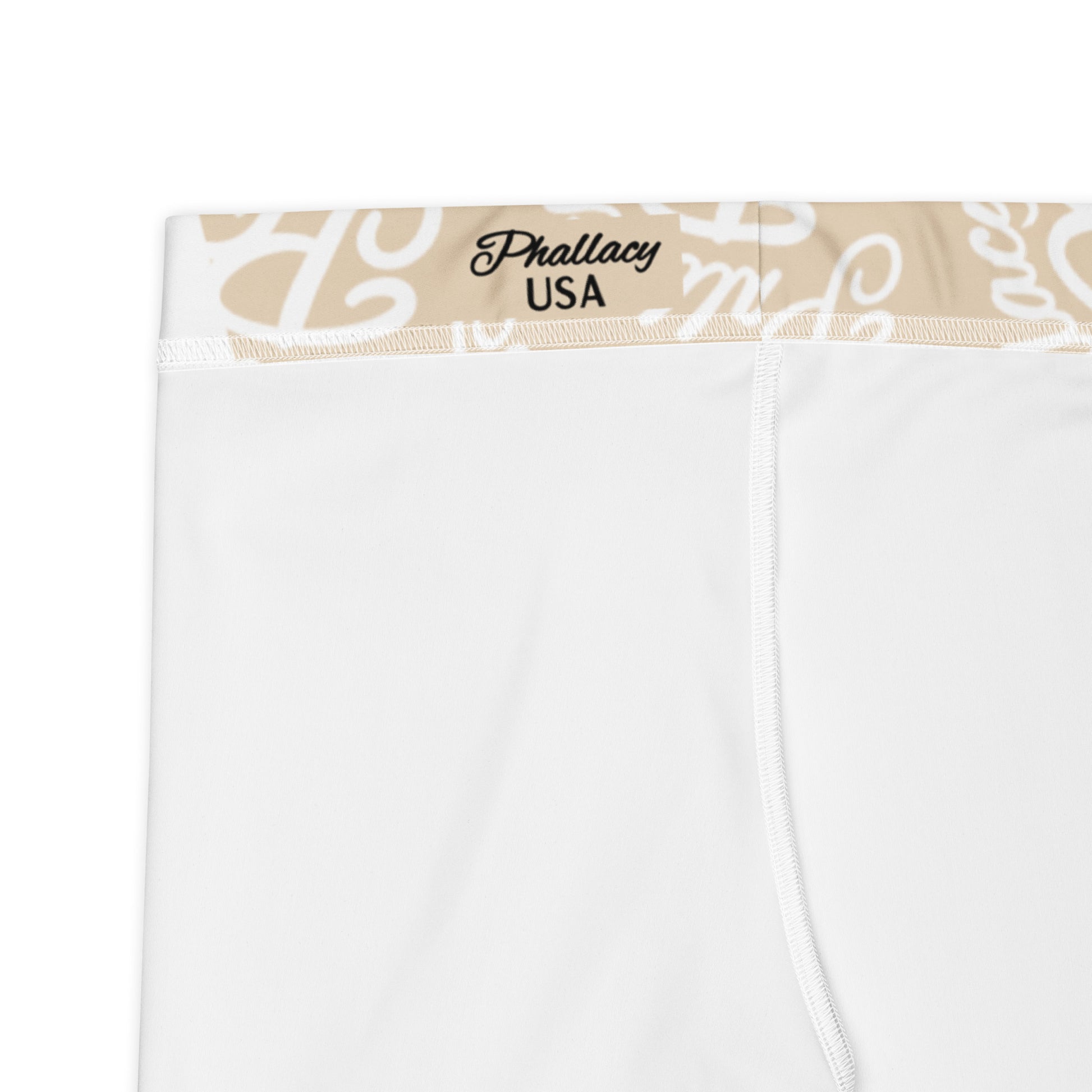 Designer monogram capri leggings in white with stylish waistband for comfortable fashion
