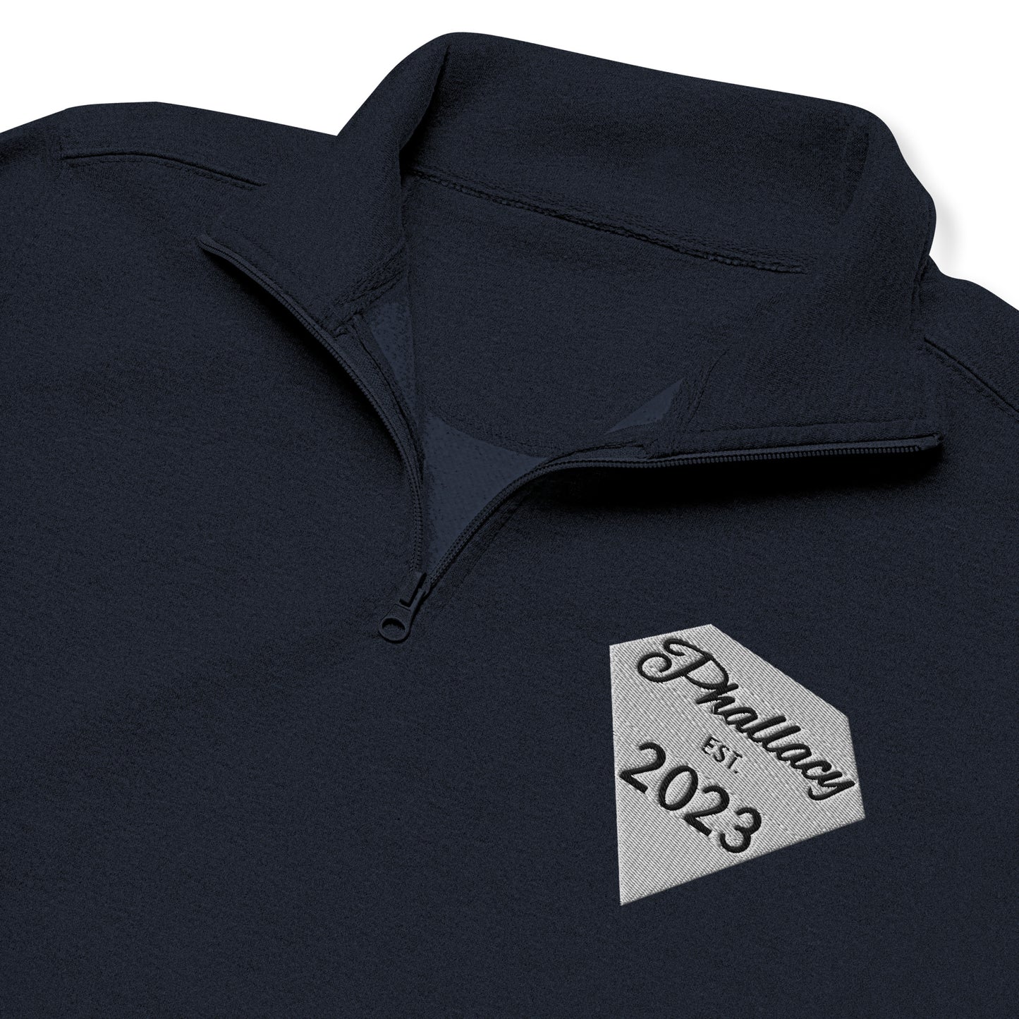 Phallacy Diamond Unisex Fleece Quarter-Zip Pullover (Embroidery)