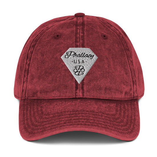 Phallacy Diamond Vintage Cotton Twill Cap (Embroidery)